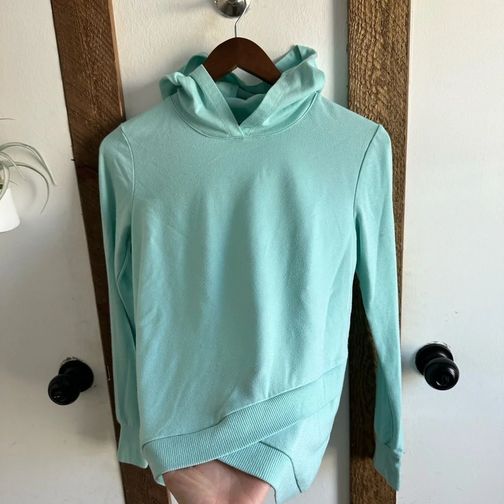 Eddie Bauer Lightweight Aqua Hoodie Girls Size Large (14/16) Hoodie long sleeve